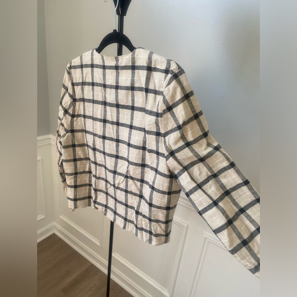 Plaid Button-Up Women's Jacket - Picture 5 of 5